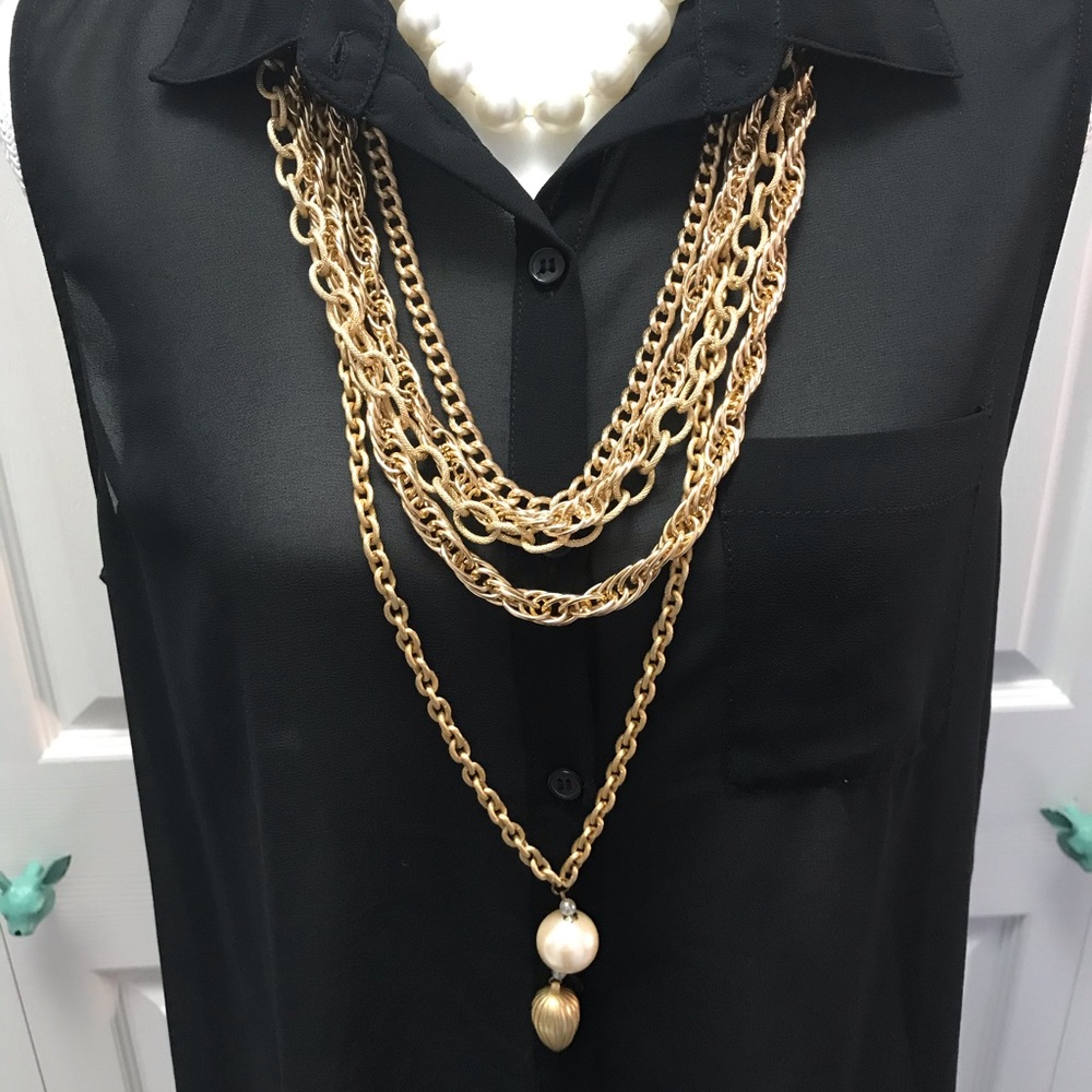 Forever 21 Sheer Duster in Black size L